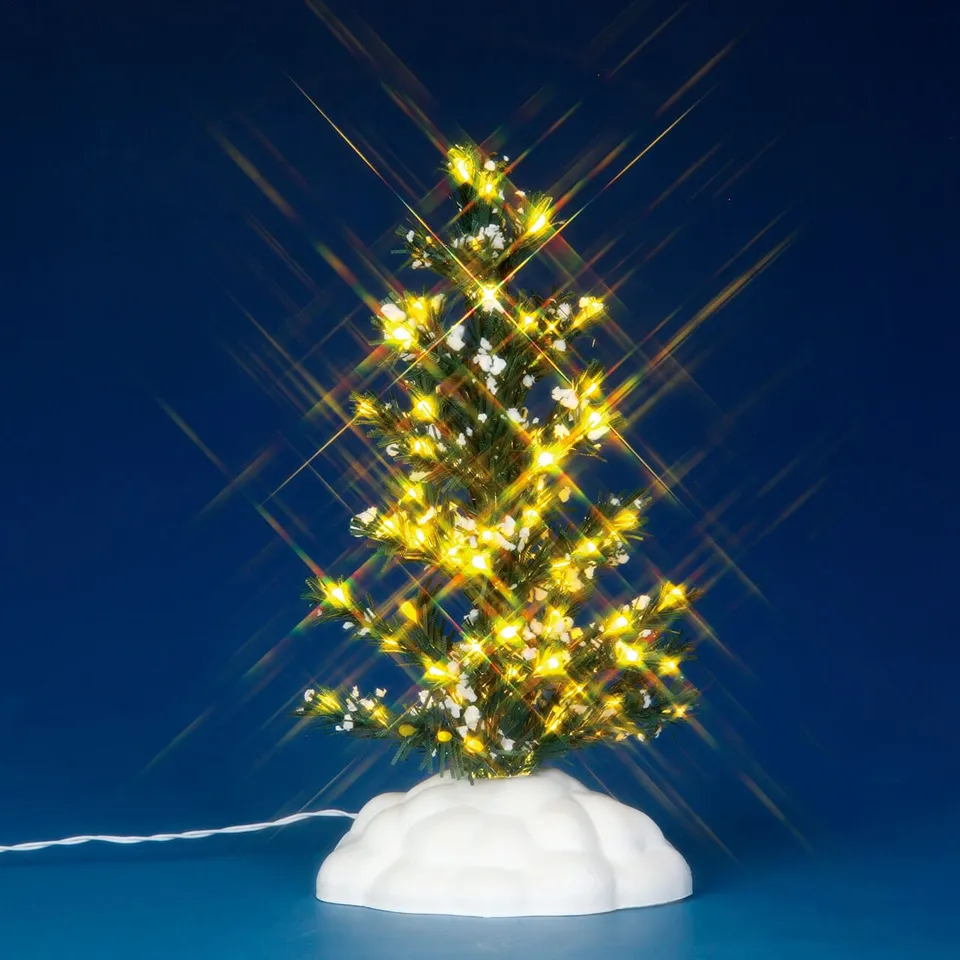 lemax-lighted-pine-tree-medium-sapin-miniature-lumineux-stable image 1