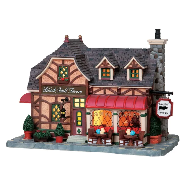lemax-black-bull-tavern-b-timent-miniature-lumineux-taverne image 1