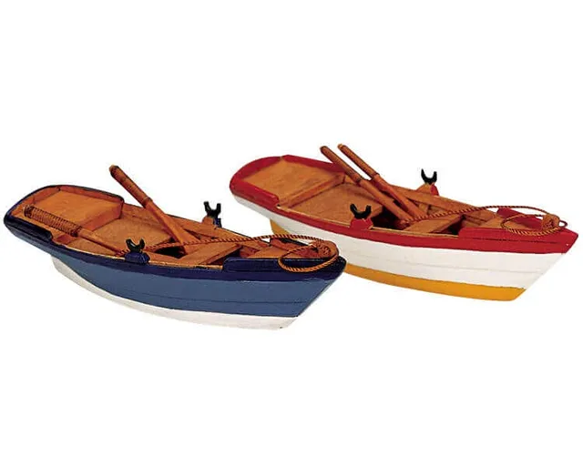 lemax-wooden-dories-barques-en-bois-miniatures-pour-village-de-no-l image 1