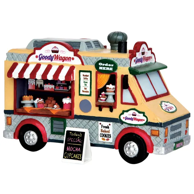 lemax-goody-wagon-set-of-2-lot-2-chariots-gourmands-miniatures image 1