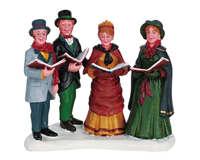 lemax-courtyard-carolers-figurine-chanteurs-de-no-l-pour-village-miniature image 1