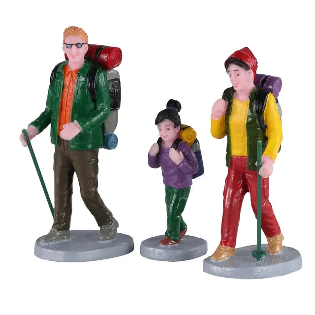 lemax-family-trek-figurine-famille-en-for-t-pour-village-de-no-l image 1
