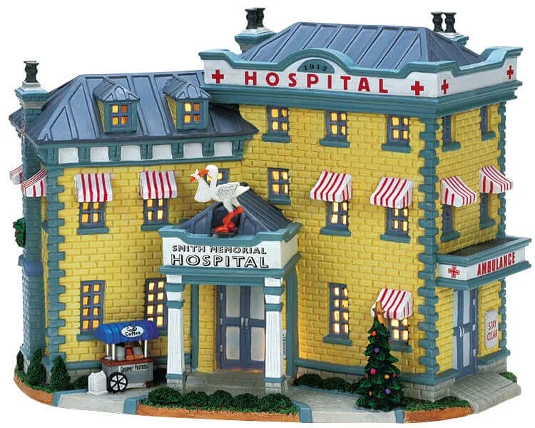 lemax-smith-memorial-hospital-b-timent-de-village-miniature-lumineux image 1