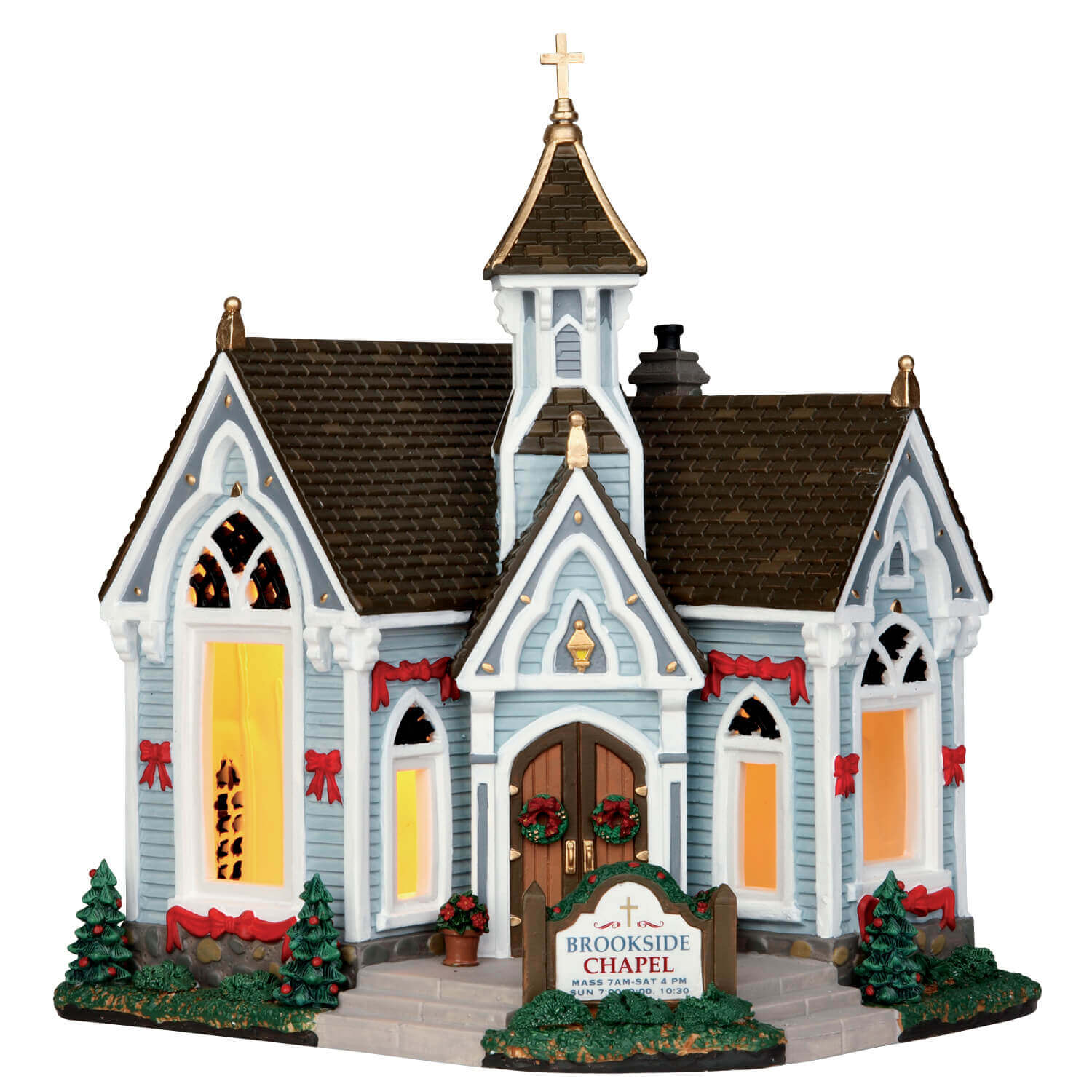 lemax-brookside-chapel-chapelle-lumineuse-village-de-no-l image 1