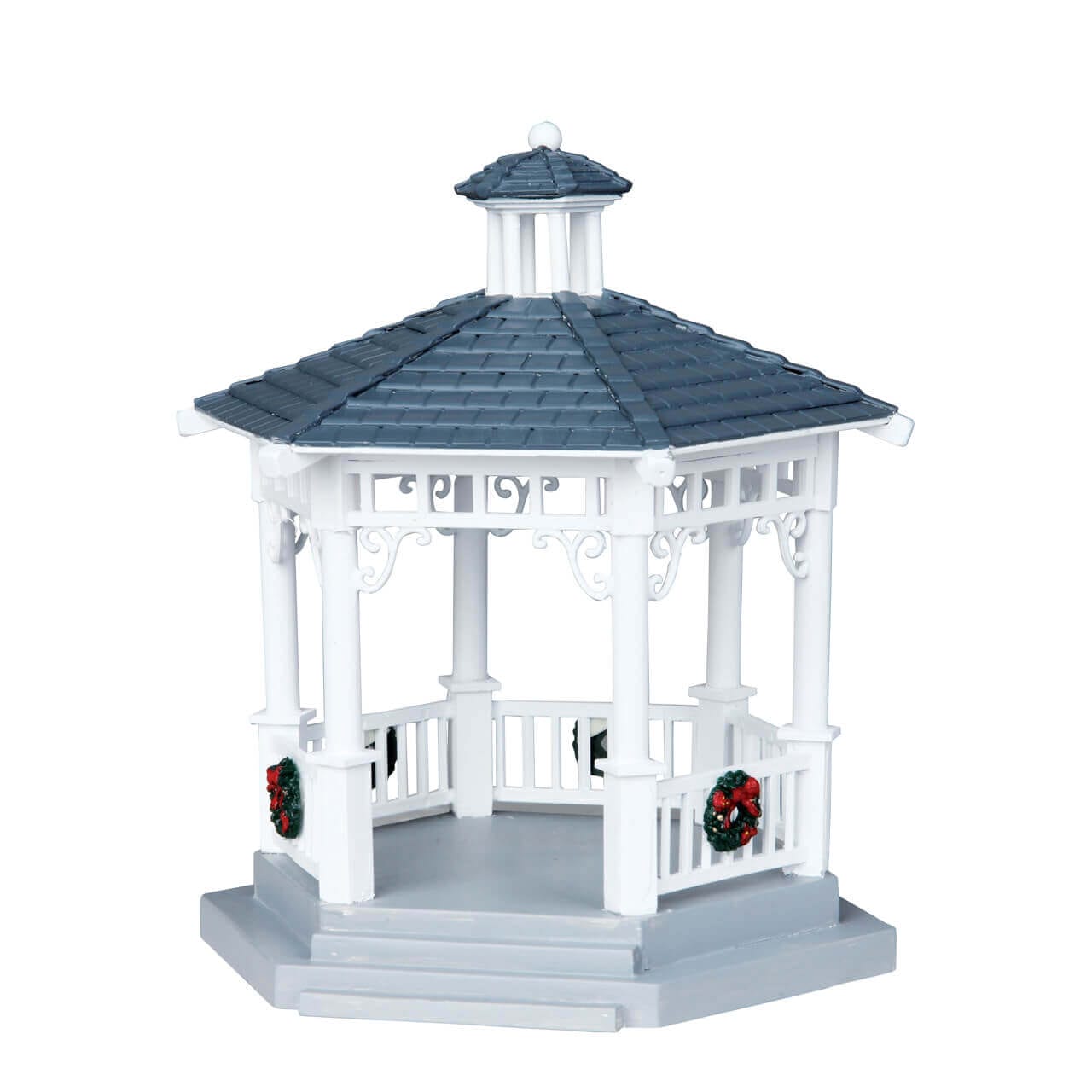 lemax-plastic-gazebo-with-decorations-set-de-6-kiosque-d-cor image 1