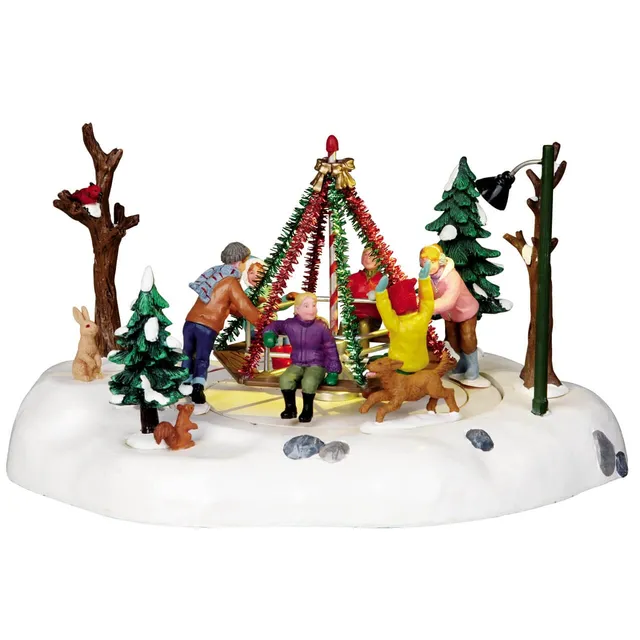 lemax-holiday-merry-go-round-man-ge-miniature-anim image 1