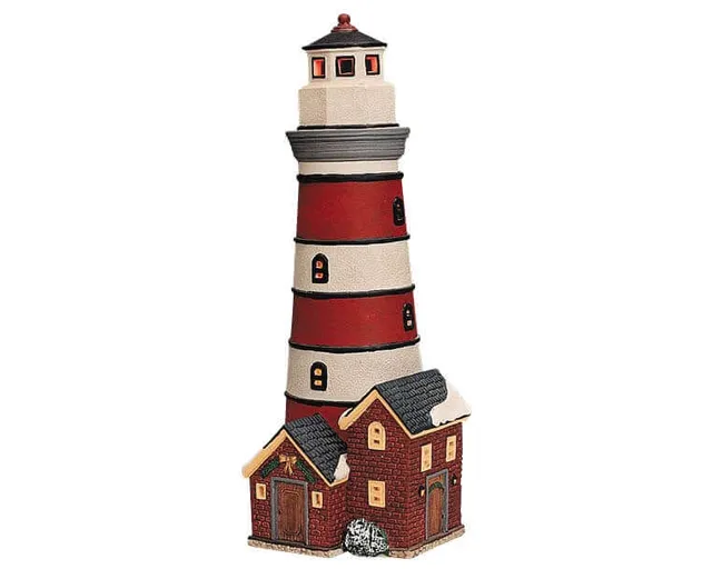 lemax-plymouth-lighthouse-phare-lumineux-pour-village-de-no-l image 1
