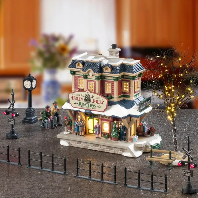 lemax-holly-jolly-junction-set-gare-lumineuse-caddington image 1