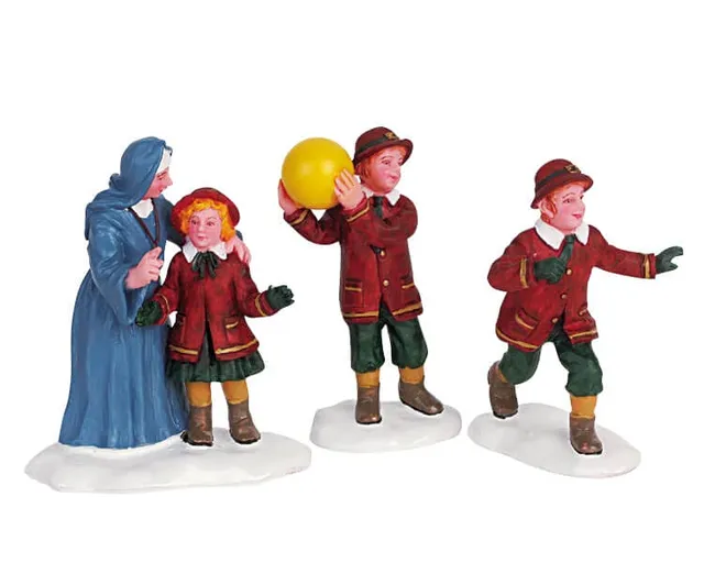 lemax-dodge-ball-figurine-jeu-de-ballon-village-miniature image 1
