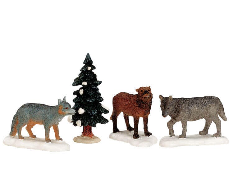 lemax-woodland-wolves-figurine-loups-des-bois-miniatures image 1