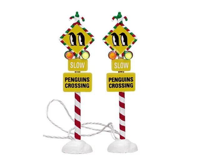 lemax-penguin-crossing-figurine-miniature-pingouins image 1